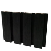 Slatted Composite Cladding Midnight Black 2.5m x 220 mm x 26 mm